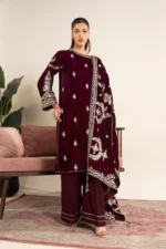RTS | SHIRT, TROUSER, DUPATTA VELVET | EMBROIDERED