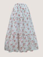 SEORA - FLORAL 3 TIERED SKIRT