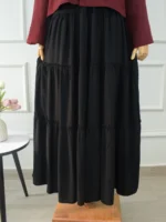 VELORA - BLACK 4 TIERED SKIRT - Image 3