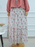 SEORA - FLORAL 3 TIERED SKIRT - Image 3