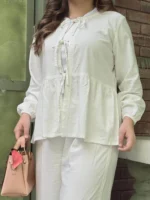 VANILLA - WHITE FRONT TIE TOP - Image 3