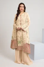 3 Piece Embroidered Raw Silk Suit with Dupatta SP-52056
