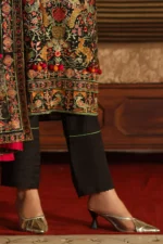 3 Piece Embroidered Raw Silk Suit with Dupatta SP-52057 - Image 4