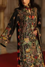 3 Piece Embroidered Raw Silk Suit with Dupatta SP-52057 - Image 2