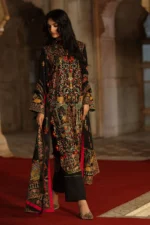 3 Piece Embroidered Raw Silk Suit with Dupatta SP-52057 - Image 5