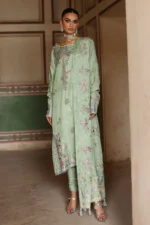 3 Piece Embroidered Raw Silk Suit with Dupatta SP-52061 - Image 4