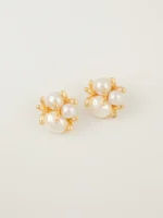 Pearl Cluster Earrings