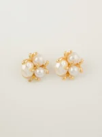 Pearl Cluster Earrings - Image 3