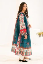 3 Piece Printed Khaddar Suit with Dupatta K-52089 - Image 2