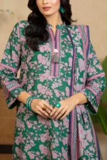 3 Piece Printed Khaddar Suit with Dupatta WNS-52058 - Image 2