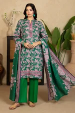 3 Piece Printed Khaddar Suit with Dupatta WNS-52058 - Image 5