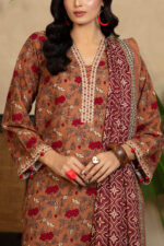 3 Piece Printed Khaddar Suit with Dupatta WNS-52063 - Image 2