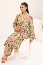 2 Piece Printed Slub Viscose Suit WNST-52008 - Image 3