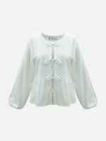 VANILLA - WHITE FRONT TIE TOP