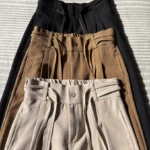 Pleated Wrap-Belt Trousers